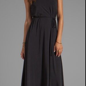 NWT Revolve KRISA Tube Strapless Silk Black‎ Maxi Dress Size Large Formal Dressy